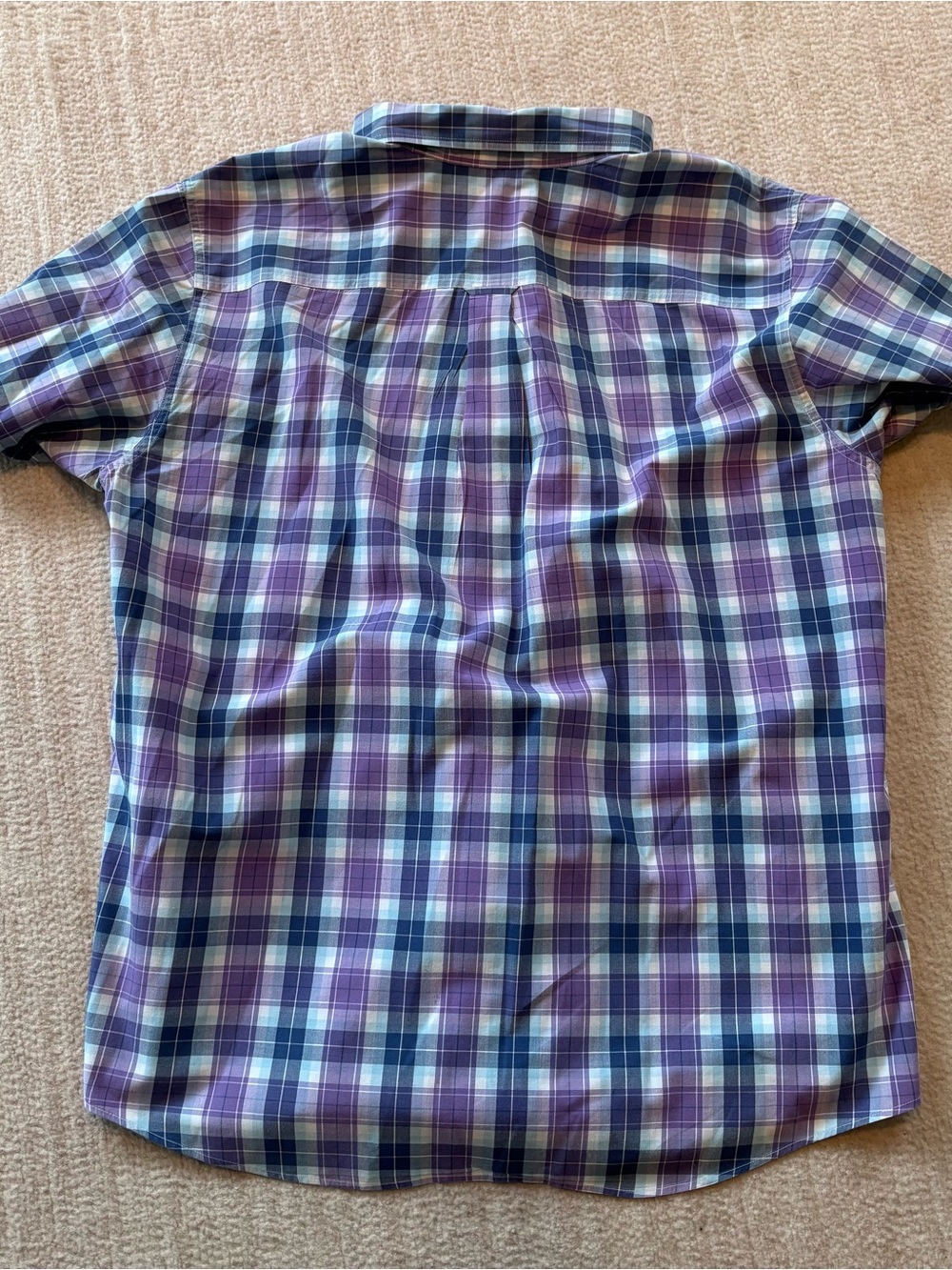 Chaps Purple and Blue Plaid Button-Down Shirt - Picture 4 of 4